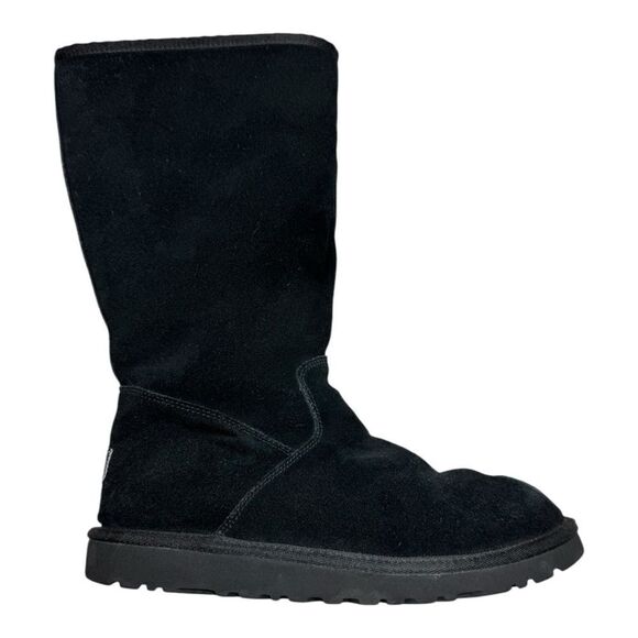 UGG ZIP SUNSHINE LL BLACK SUEDE CLASSIC TALL BOOT STYLE 5983 Women Size 6 - Picture 1 of 9